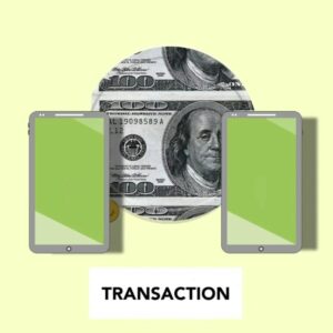 Isometric image of online money transfer via mobile phones on light background
